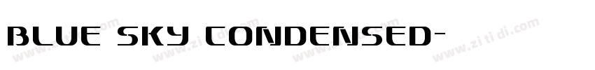 Blue Sky Condensed字体转换